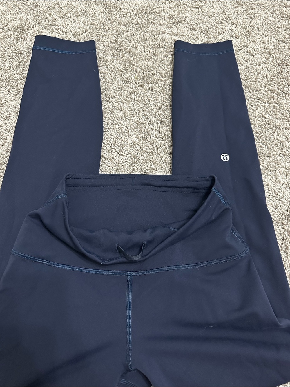 lululemon athletica Navy Wunder Train Contour Fit High Rise Leggings